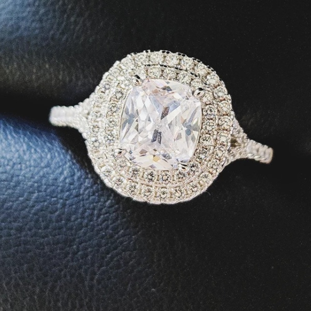 **NEW Diamond ๐ Sterling Silver Engagement Ring - Picture 5 of 5